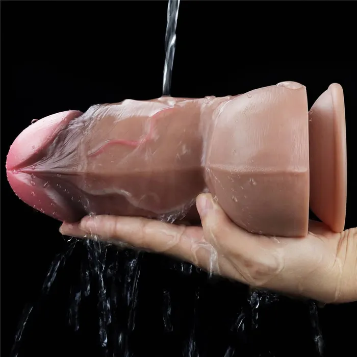 Female Sex Toys honeysx 7 Silicone Butt Plug Fat Dildo with HyperRealistic Veins