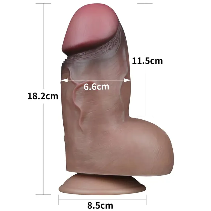 Female Sex Toys honeysx 7 Silicone Butt Plug Fat Dildo with HyperRealistic Veins