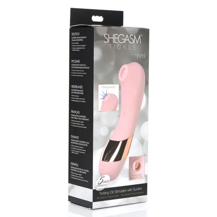 Female Sex Toys Shegasm Tickle Tickling Clit Stimulator With Suction Pink XR Brands inmi Female Sex Toys Shegasm Tickle Tickling Clit Stimulator With Suction Pink XR Brands inmi