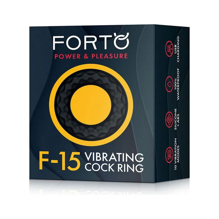 FORTO F15 Vibrating CRing 40 mm Black FORTO Couples FORTO F15 Vibrating CRing 40 mm Black FORTO Couples