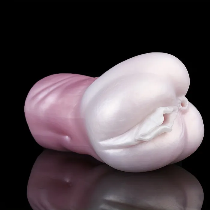 FRRK Male Sex Toys Double Channel Silicone Pocket Pussy Penis Exercise Masturbator FRRK Male Sex Toys Double Channel Silicone Pocket Pussy Penis Exercise Masturbator