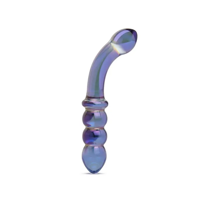 Gls Dildos Iridescent Chrome Double Ended Beaded Dildo