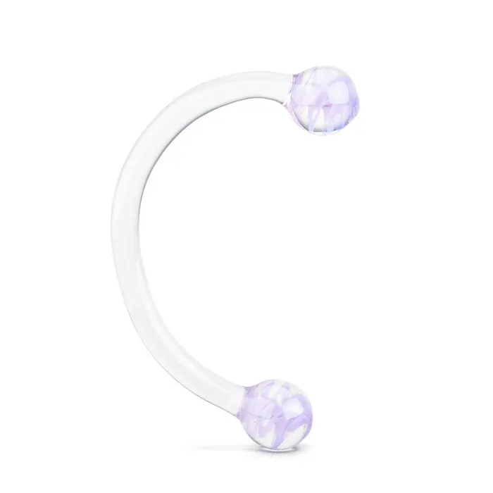 Gls Double Bulb Lavender Ash Artisanal Glass Dildo and Anal Toy Anal