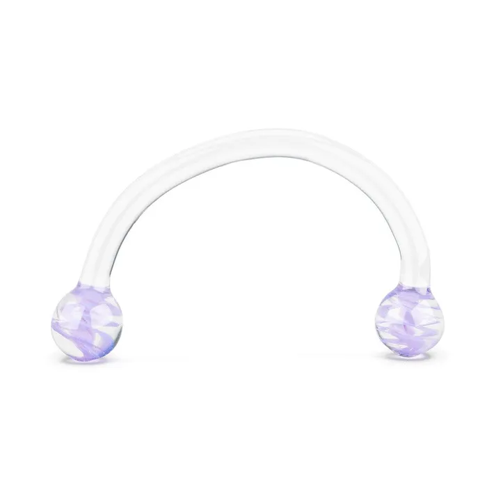 Gls Double Bulb Lavender Ash Artisanal Glass Dildo and Anal Toy Anal