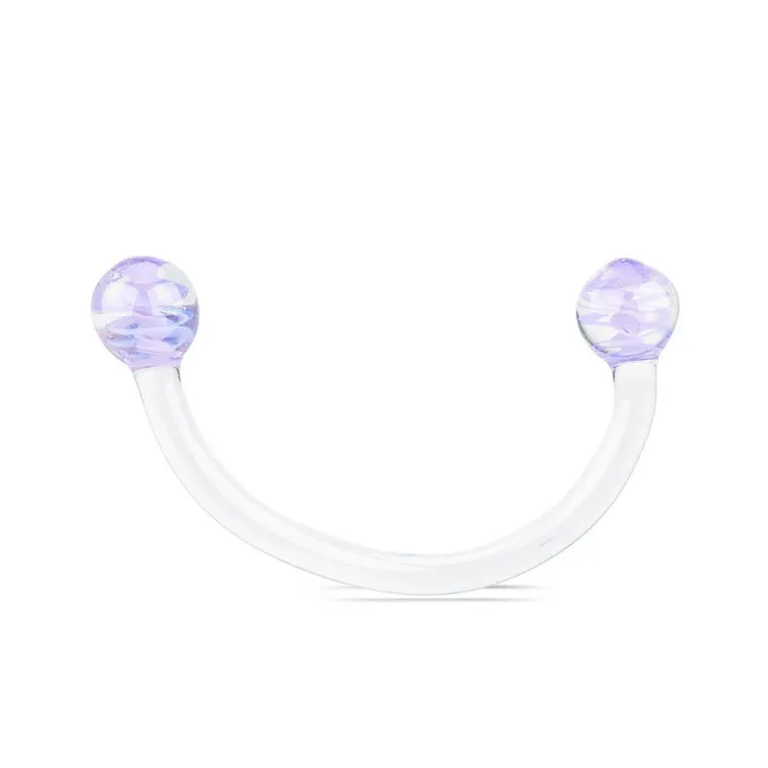 Gls Double Bulb Lavender Ash Artisanal Glass Dildo and Anal Toy Anal