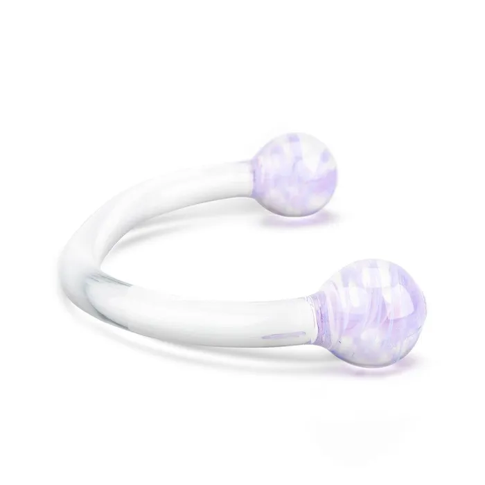 Gls Double Bulb Lavender Ash Artisanal Glass Dildo and Anal Toy Anal
