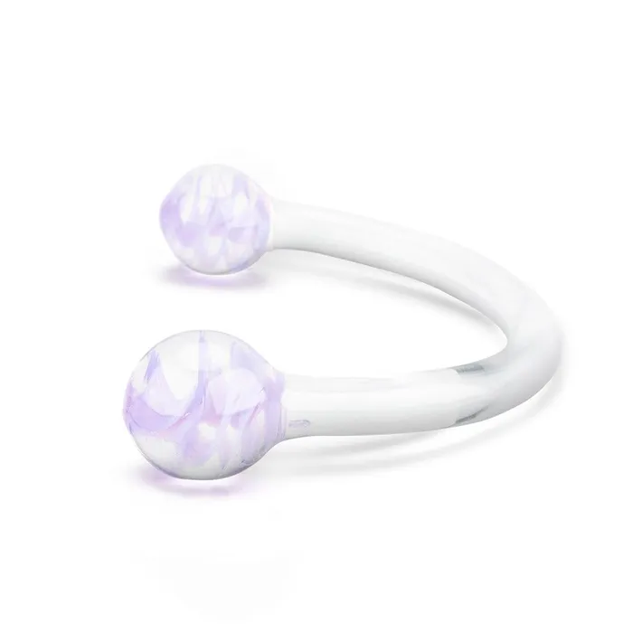 Gls Double Bulb Lavender Ash Artisanal Glass Dildo and Anal Toy Anal