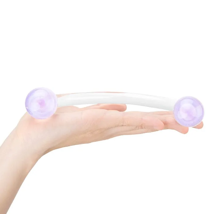 Gls Double Bulb Lavender Ash Artisanal Glass Dildo and Anal Toy Anal