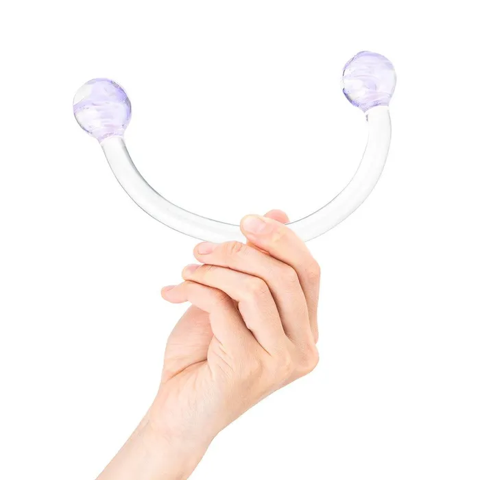 Gls Double Bulb Lavender Ash Artisanal Glass Dildo and Anal Toy Anal