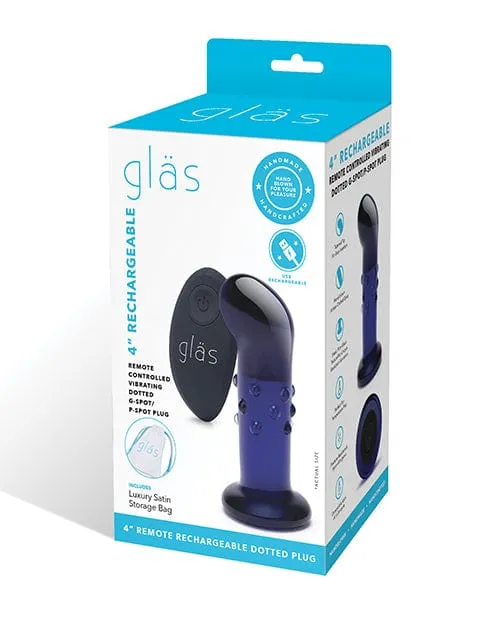 Glas Anal Glas 4 Inch Rechargeable Vibrating Dotted G Spotp Spot Plug Blue Glas Anal Glas 4 Inch Rechargeable Vibrating Dotted G Spotp Spot Plug Blue