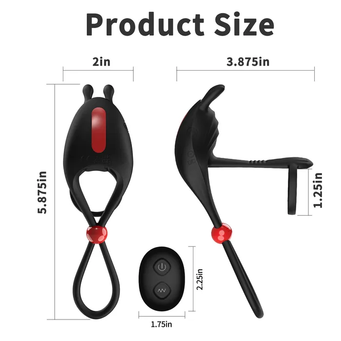 HGOD II double vibration lock fine ring remote control Hgod Male Sex Toys
