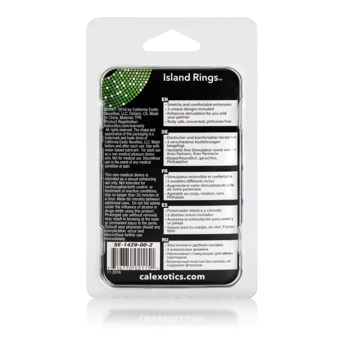 Island Rings Clear CalExotics Dildos Island Rings Clear CalExotics Dildos