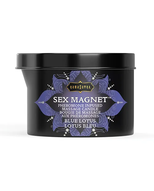 Kama Sutra Couples Kama Sutra Sex Magnet Candle with Pour Spout 6 oz Blue Lotus