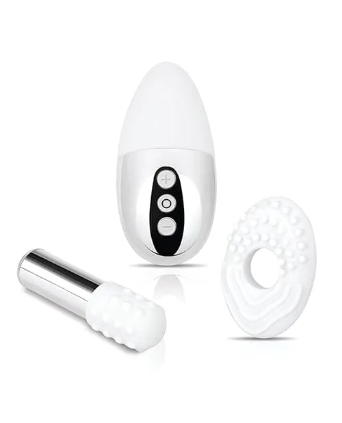 Le Wand Vibrators Le Wand Little Pleasures 6 Piece Kit Chrome Le Wand Vibrators Le Wand Little Pleasures 6 Piece Kit Chrome