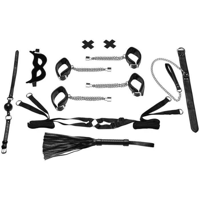 Lux Fetish Couples All Chained Up 6Piece MasterSlave Bedspreader and Bed Restraint Set Lux Fetish Couples All Chained Up 6Piece MasterSlave Bedspreader and Bed Restraint Set