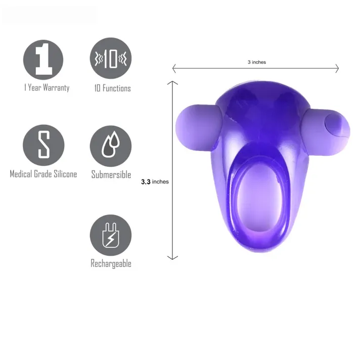Maia Toys Casey Vibrating Erection Enhancer Ring Purple Vibrators Maia Toys Casey Vibrating Erection Enhancer Ring Purple Vibrators