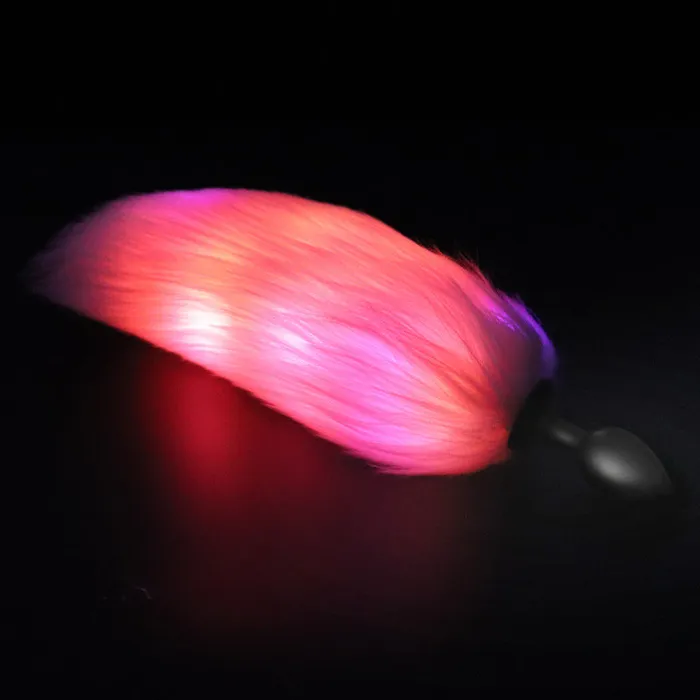 Male Sex Toys Jiaguan Honeysx Multifunctional luminous fox tail anal plug