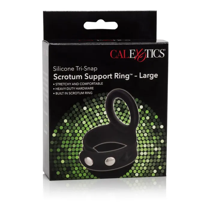 Male Sex Toys Silicone TriSnap Scrotum Support Ring Large CalExotics Male Sex Toys Silicone TriSnap Scrotum Support Ring Large CalExotics