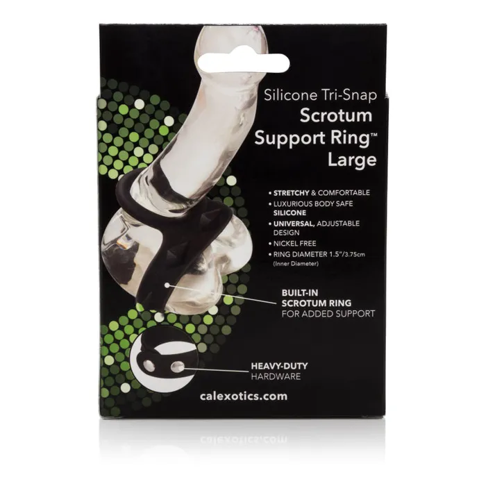 Male Sex Toys Silicone TriSnap Scrotum Support Ring Large CalExotics Male Sex Toys Silicone TriSnap Scrotum Support Ring Large CalExotics
