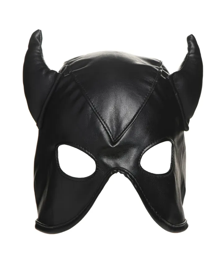 Master Series Couples Master Series Dungeon Demon Bondage Hood with Horns Black Master Series Couples Master Series Dungeon Demon Bondage Hood with Horns Black