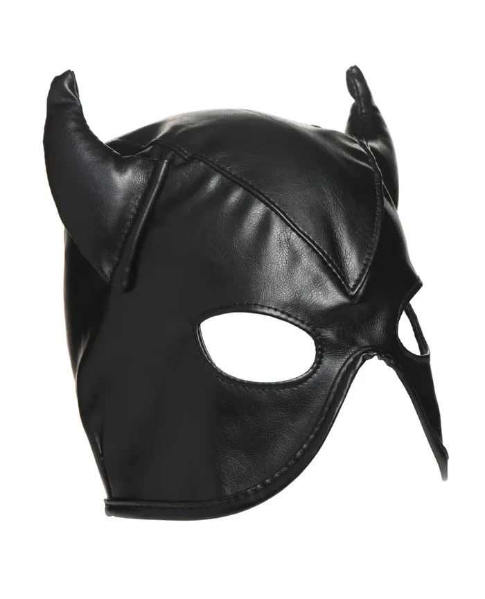Master Series Couples Master Series Dungeon Demon Bondage Hood with Horns Black Master Series Couples Master Series Dungeon Demon Bondage Hood with Horns Black
