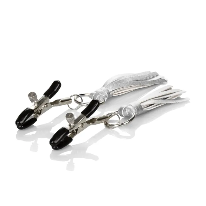 Nipple Play Playful Tassels Nipple Clamps Silver CalExotics Couples