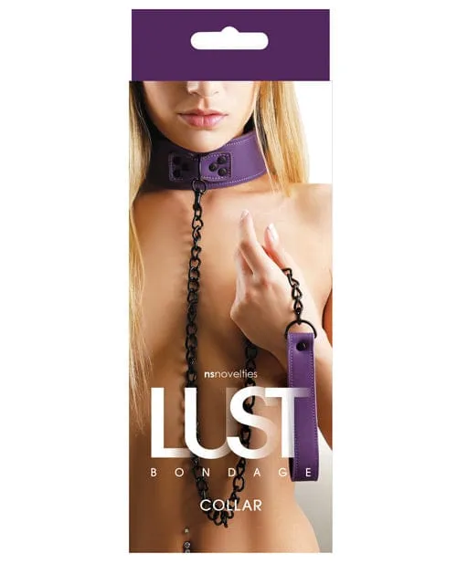 NS Novelties Vibrators Lust Bondage Collar Purple