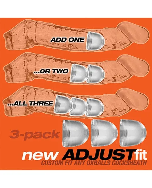Oxballs Cocksheath Adjustfit Inserts Pack Of 3 Clear OXBALLS Anal Oxballs Cocksheath Adjustfit Inserts Pack Of 3 Clear OXBALLS Anal