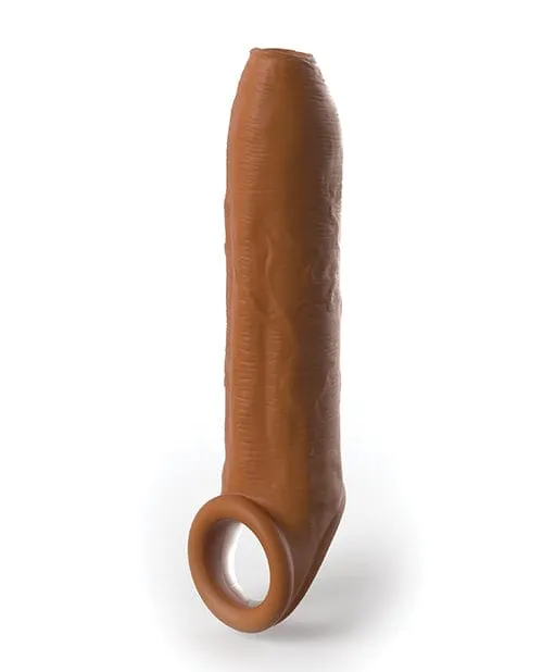 Pipedream Products Fantasy Xtensions Elite Uncut 7 Inch Extension Sleeve Wstrap Tan Male Sex Toys