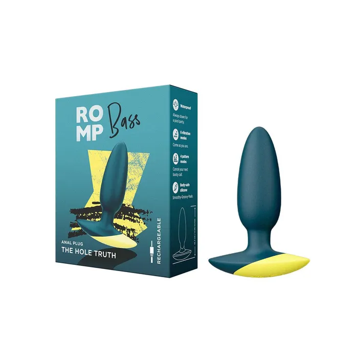 ROMP Male Sex Toys ROMP Bass Vibrating Anal Plug Green