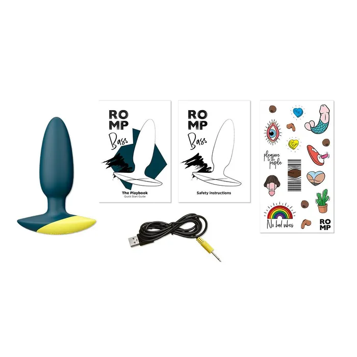 ROMP Male Sex Toys ROMP Bass Vibrating Anal Plug Green