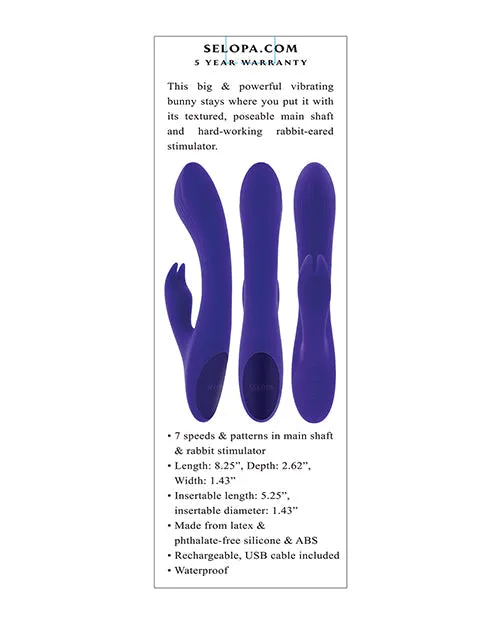 Selopa Vibrators Selopa Poseable Bunny Rabbit Vibrator Purple Selopa Vibrators Selopa Poseable Bunny Rabbit Vibrator Purple