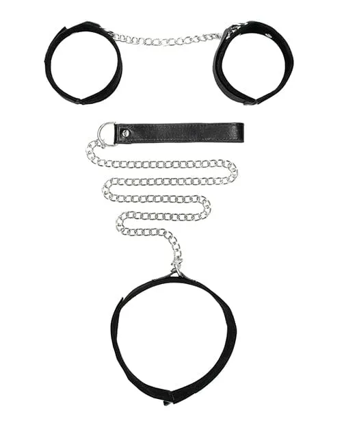 Shots Ouch Black White Velcro Collar with leash Hand Cuffs Black Shots America Anal Shots Ouch Black White Velcro Collar with leash Hand Cuffs Black Shots America Anal