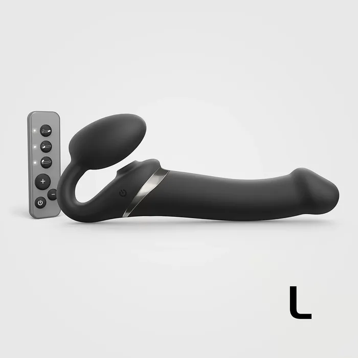 StrapOnMe StrapOnMe MultiOrgasm Large Bendable StrapOn Black Female Sex Toys