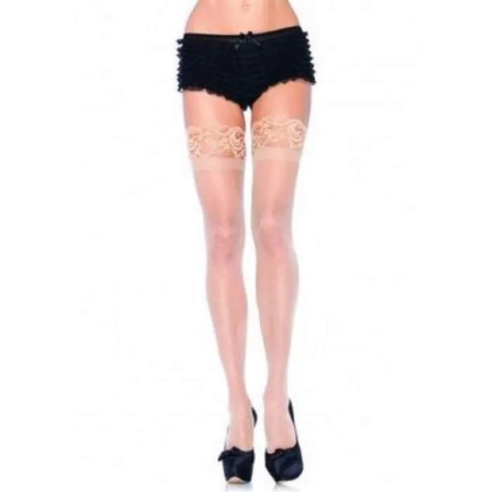 Teddies And Bodies Leg Avenue Stay Up Lace Top Sheer Thigh Highs One Size Nude Teddies And Bodies Leg Avenue Stay Up Lace Top Sheer Thigh Highs One Size Nude