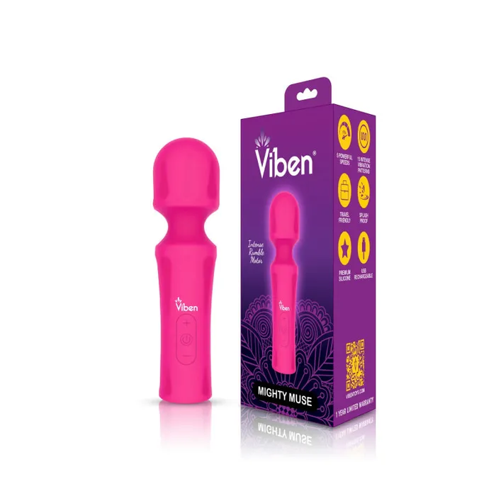 Viben Vibrators Presale Only Mighty Muse Hot Pink Powerful Personal Wand Massager Viben Vibrators Presale Only Mighty Muse Hot Pink Powerful Personal Wand Massager