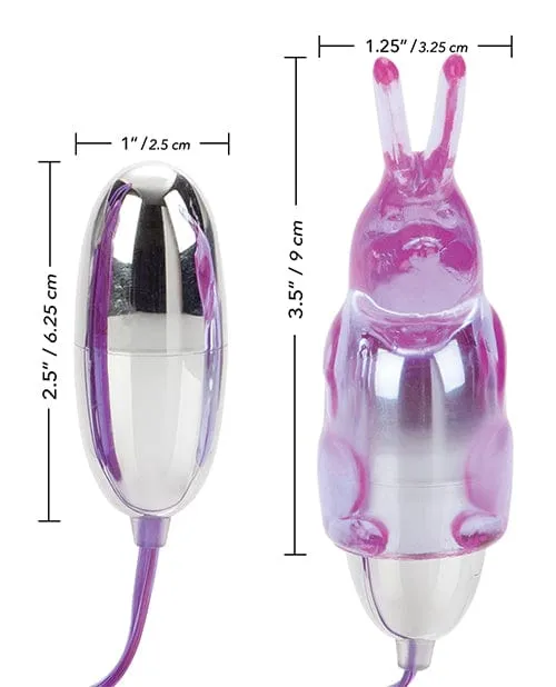 Vibrators CalExotics Dual Bunny Teaser Purple Vibrators CalExotics Dual Bunny Teaser Purple