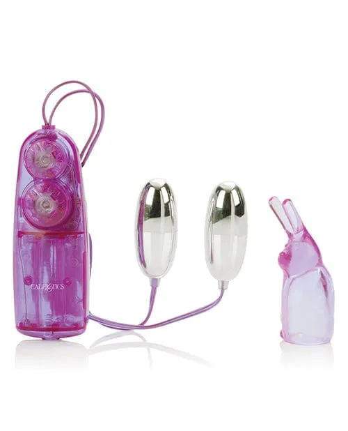 Vibrators CalExotics Dual Bunny Teaser Purple Vibrators CalExotics Dual Bunny Teaser Purple