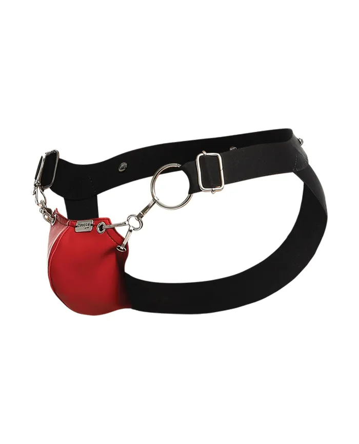 Vibrators Male Basics Dngeon Snap Jockstrap Red OS Vibrators Male Basics Dngeon Snap Jockstrap Red OS