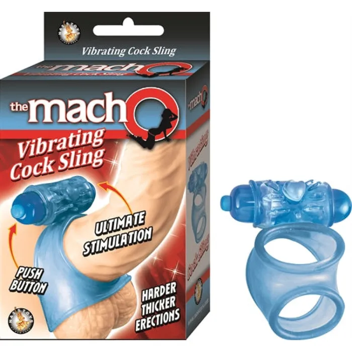 Vibrators Nasstoys Macho Vibrating Cock Sling Blue
