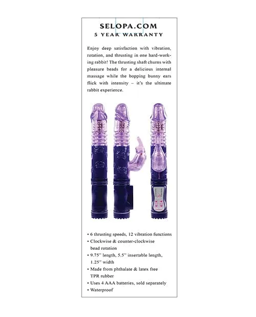 Vibrators Selopa Selopa Bunny Thruster Purple Vibrators Selopa Selopa Bunny Thruster Purple