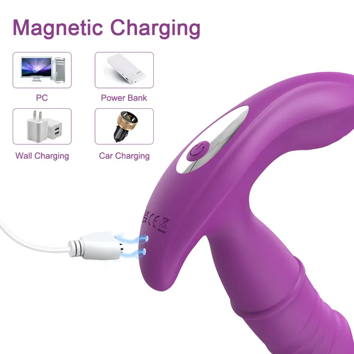 Vibrators Touch Honey APP Control 3 In 1 Thrusting Dildo Vibrator 9 Thrust Modes And 9 Frequency Pats Clitoris Wearable Vibrators