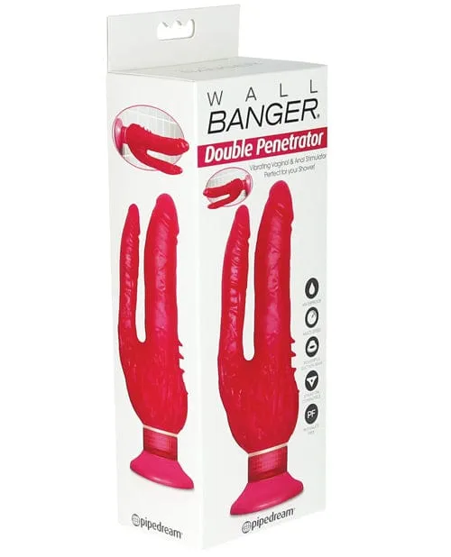 Wall Bangers Double Penetrator Waterproof Pink Pipedream Products Vibrators