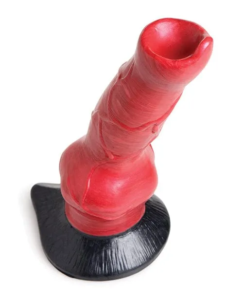 XR Brands Dildos Creature Cocks Hellhound Canine Penis Silicone Dildo Red Black