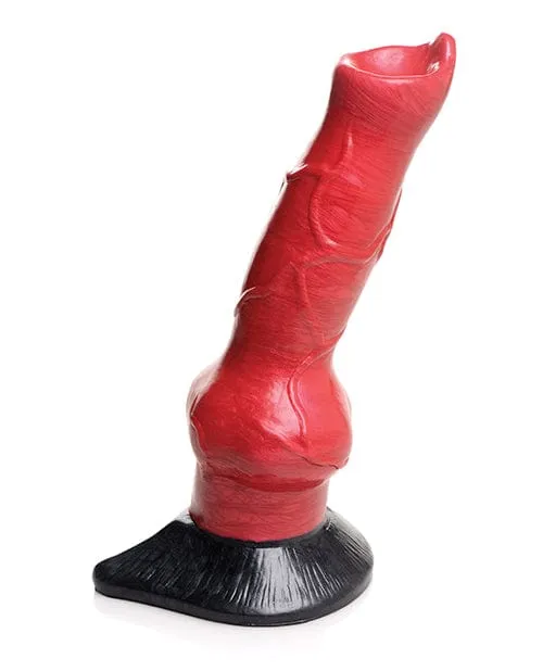 XR Brands Dildos Creature Cocks Hellhound Canine Penis Silicone Dildo Red Black