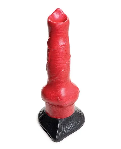 XR Brands Dildos Creature Cocks Hellhound Canine Penis Silicone Dildo Red Black