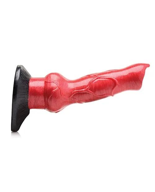 XR Brands Dildos Creature Cocks Hellhound Canine Penis Silicone Dildo Red Black