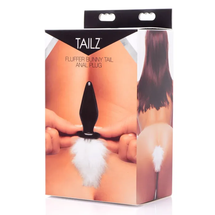 XR Brands Tailz Fluffer Bunny Tail Glass Anal Plug Anal XR Brands Tailz Fluffer Bunny Tail Glass Anal Plug Anal