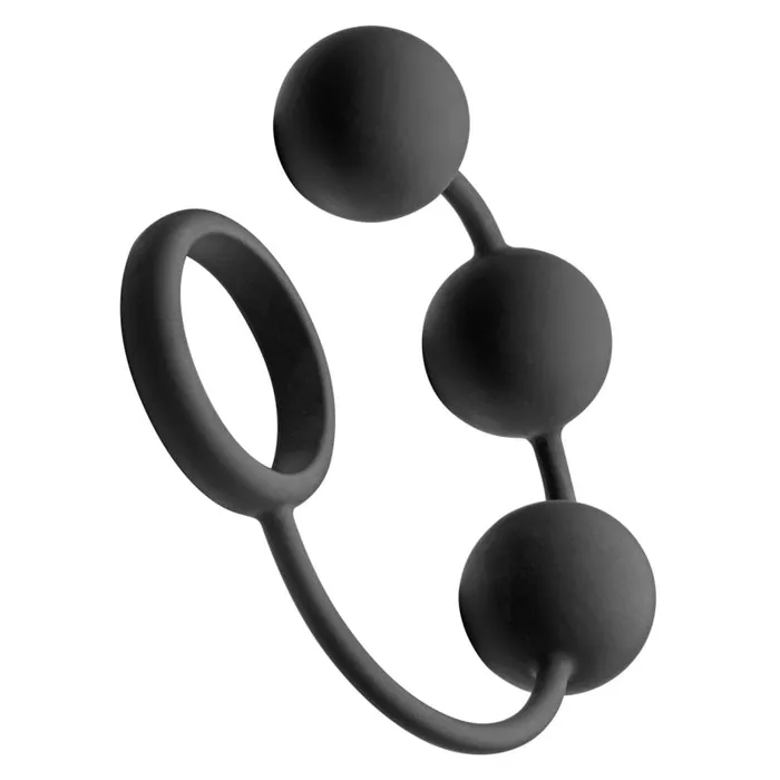 XR Brands Tom of Finland Male Sex Toys Tom of Finland Silicone Cock Ring With 3 Weighted Balls XR Brands Tom of Finland Male Sex Toys Tom of Finland Silicone Cock Ring With 3 Weighted Balls