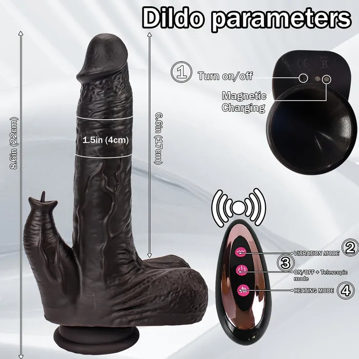 YIQU Vibrators YIQU 2184cm Vibrate Dildo 10 Vibration 10 Thrusting Heating Gspot Stimulation